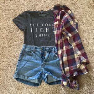 Charcoal “let you light shine” Tshirt